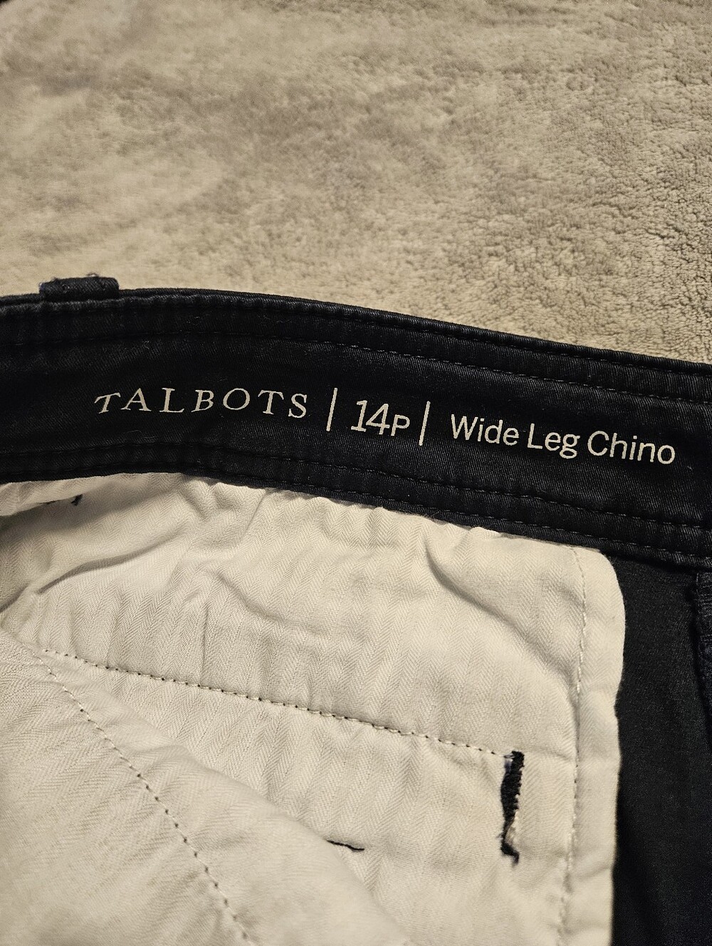 NWT Talbots Wide Leg Chino Size 14P - Picture 3 of 9